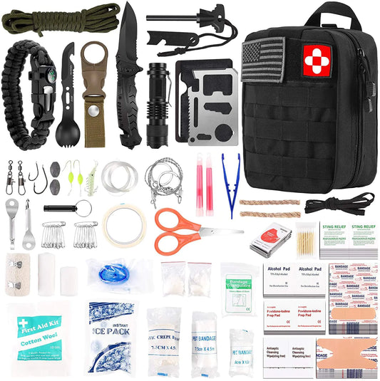216-Piece Ultimate Survival & First Aid Kit for Outdoors